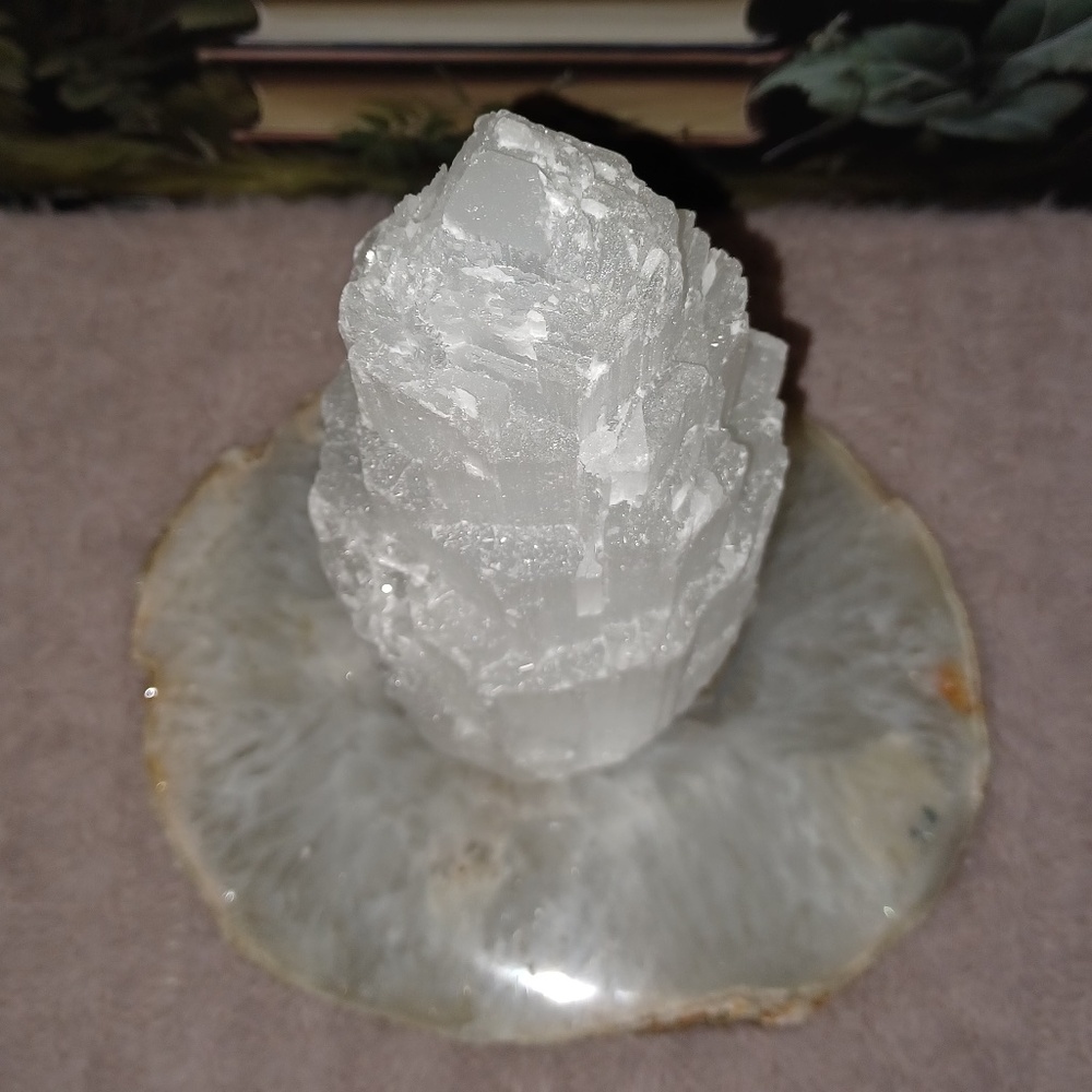 BNIB Natural Selenite Lamp Desert Rose of Africa By Himalayan Glow w/dimmer - Picture 5 of 11